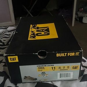 Dark beige streamline leather work boots